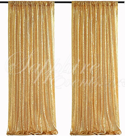Sequins 2 Panel- Gold *Requires 2 color choices