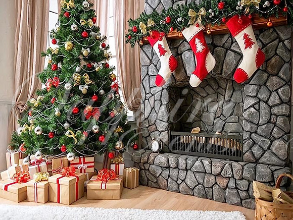 Christmas - Fireplace:Tree